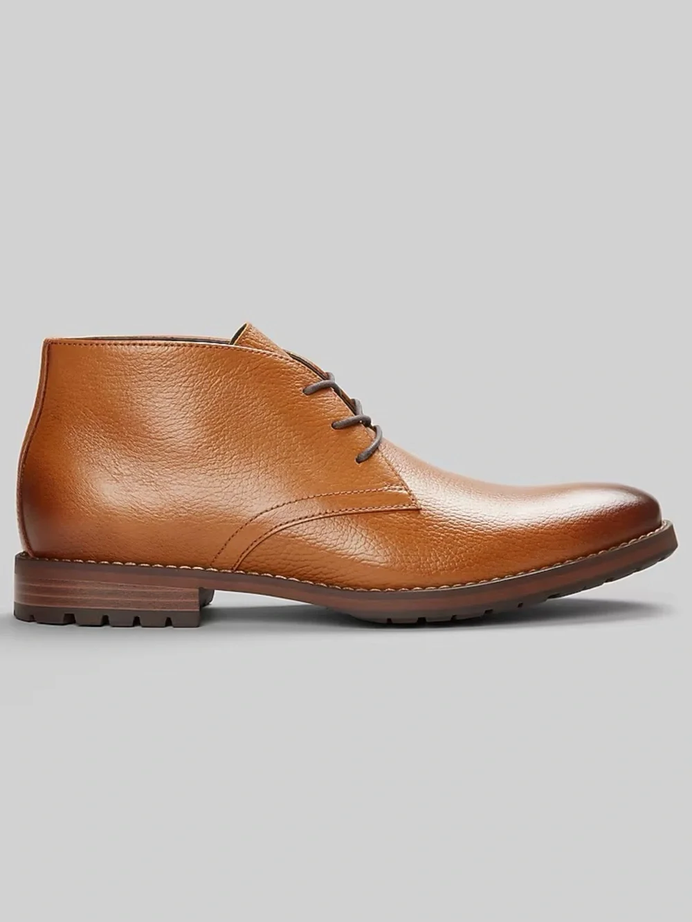 Joseph Abboud Men's Tan Pebbled Leather Chukka Boots S12 New With Tags